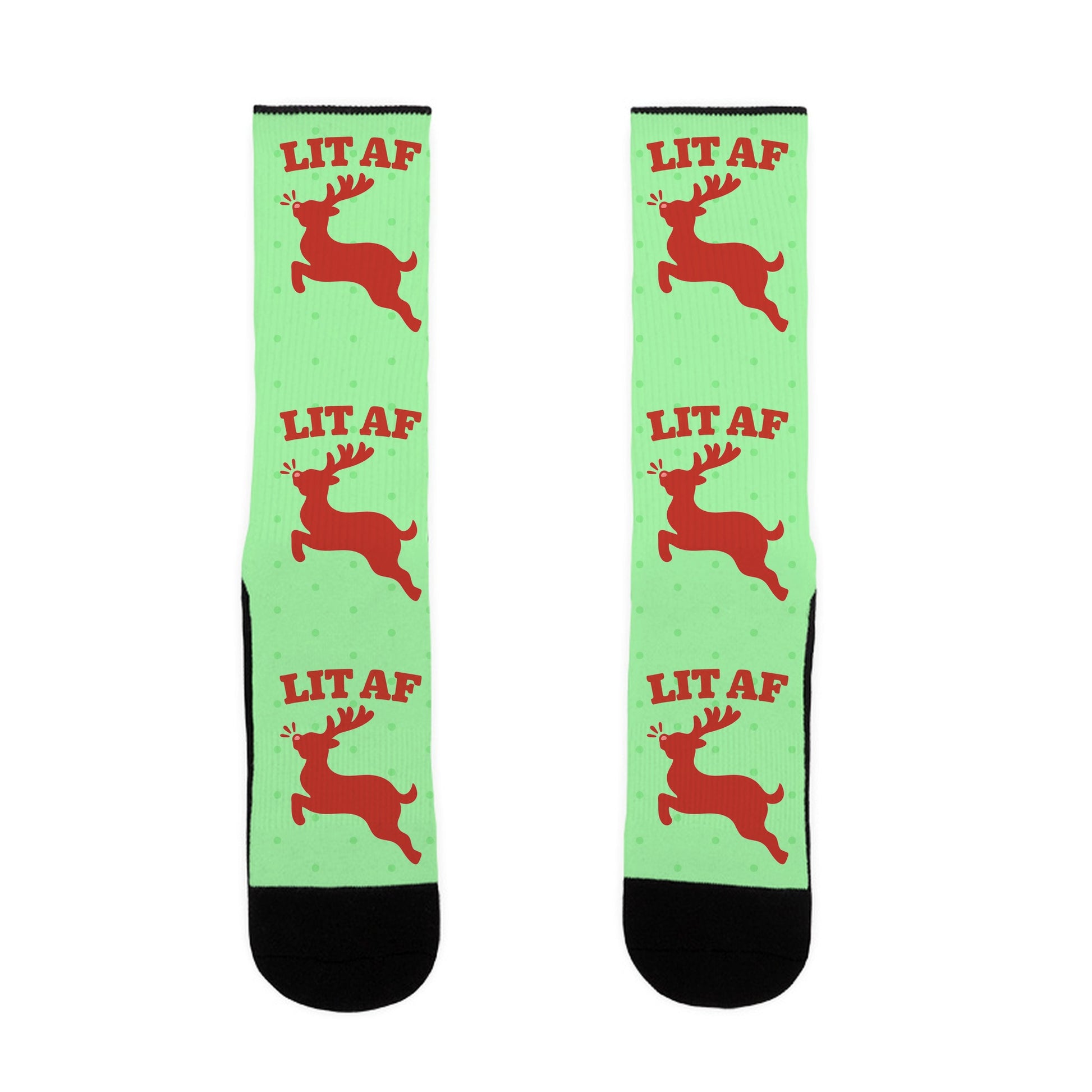 Lit Af Rudolph Socks