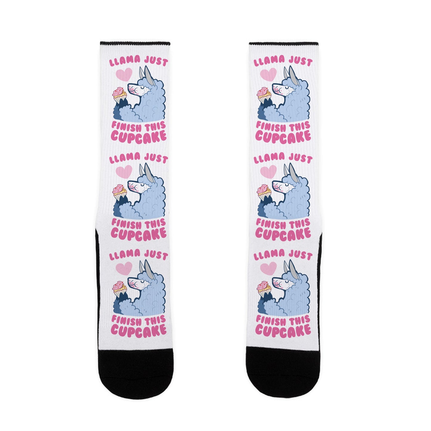 Llama Just Finish This Cupcake Socks