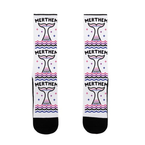 Merthem (Gender Fluid Mermaid) Socks