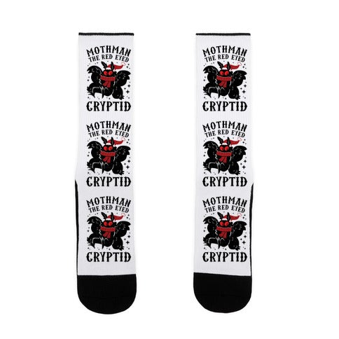 Mothman The Red Eyed Cryptid Socks