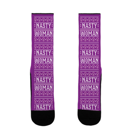 Nasty Woman Ugly Sweater Socks