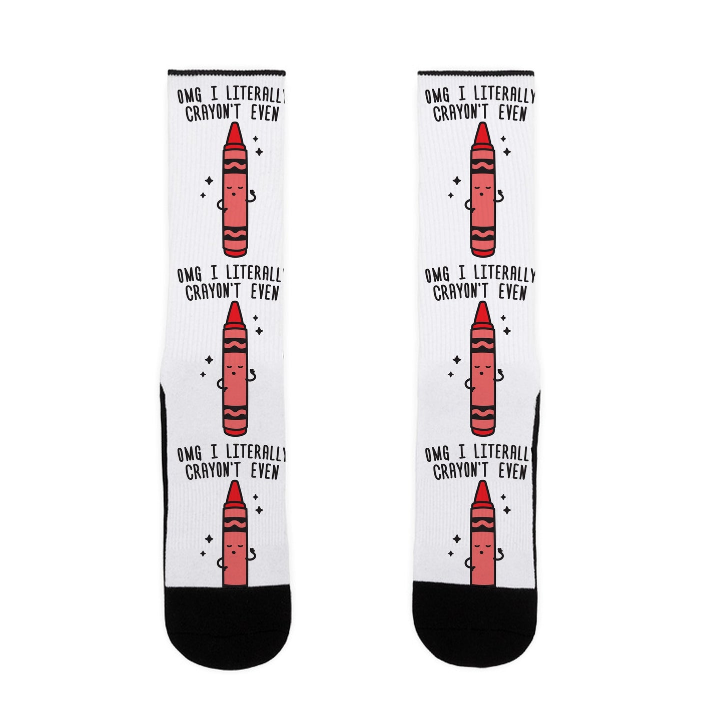 Omg I Literally Crayon't Even Socks