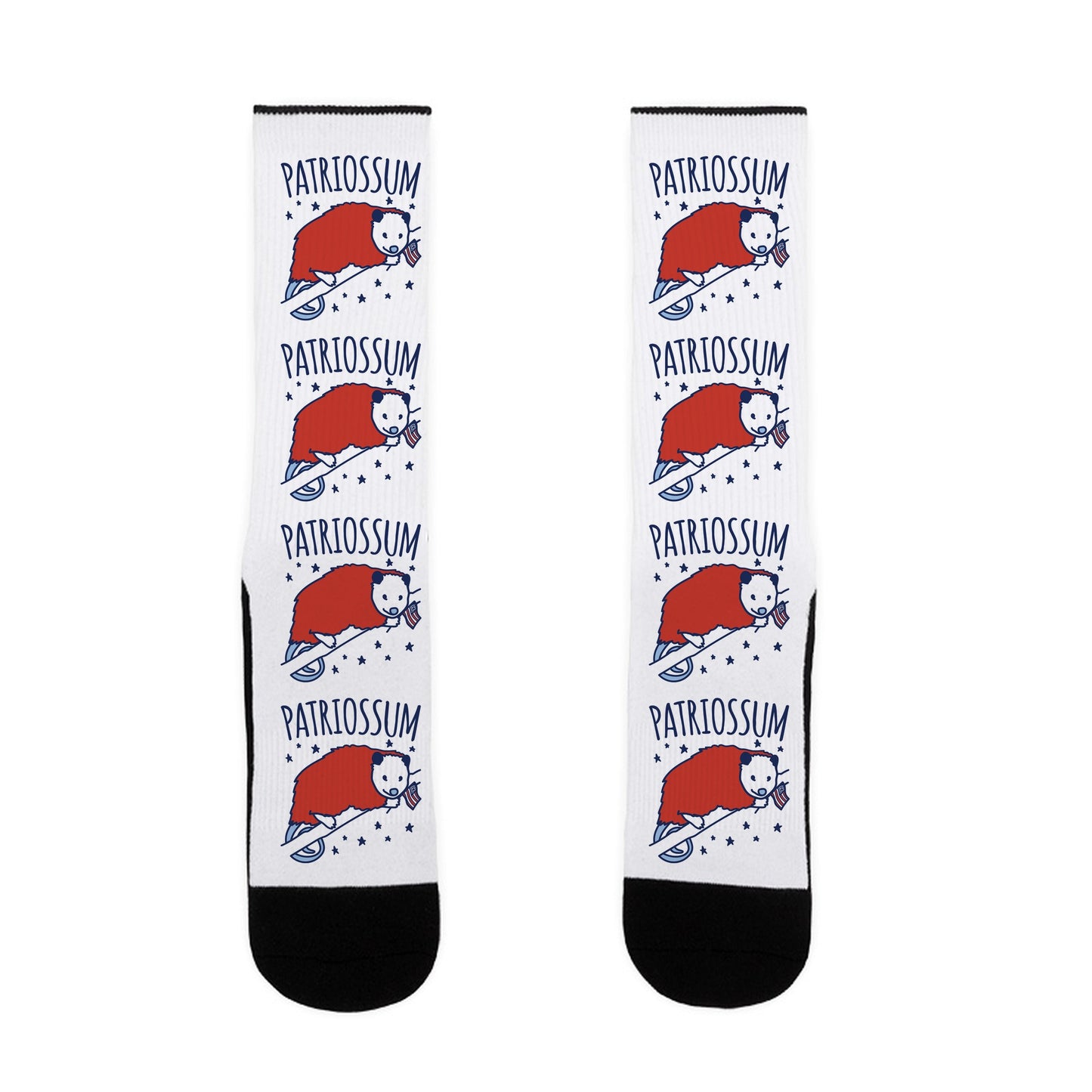 Patriossum Patriotic Opossum Parody Socks