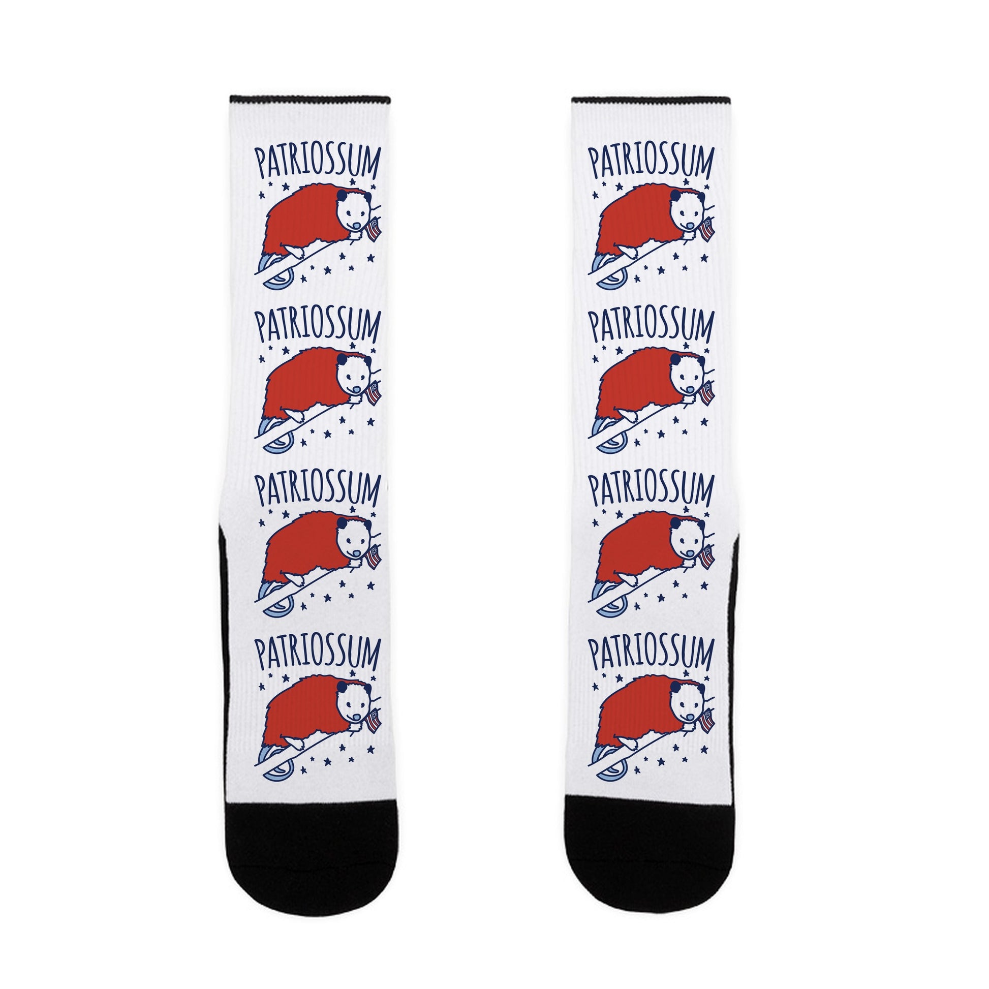 Patriossum Patriotic Opossum Parody Socks
