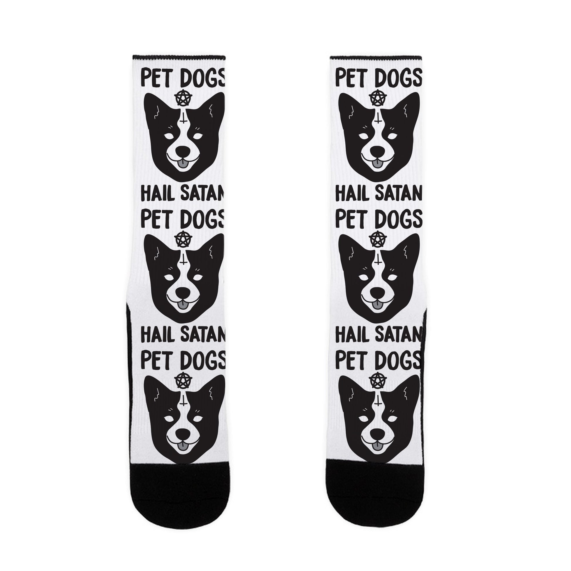 Pet Dogs Hail Satan Corgi Socks