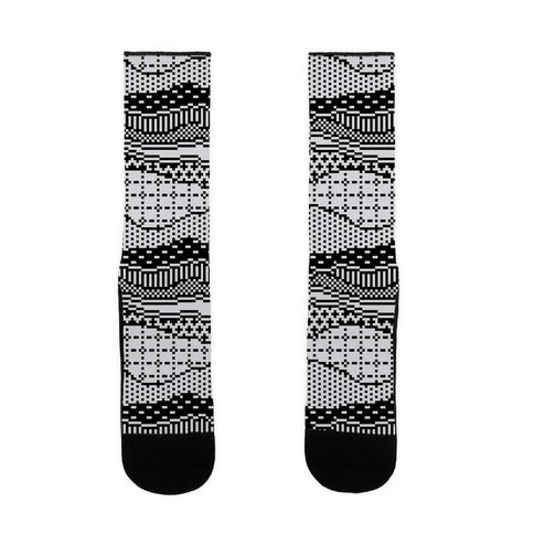 Pixel Waves Socks