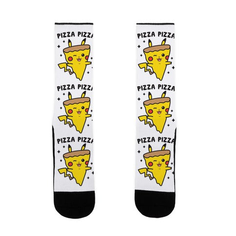Pizza Pizza Pikachu Parody Socks
