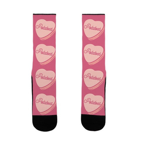 Potatoes Candy Heart Socks