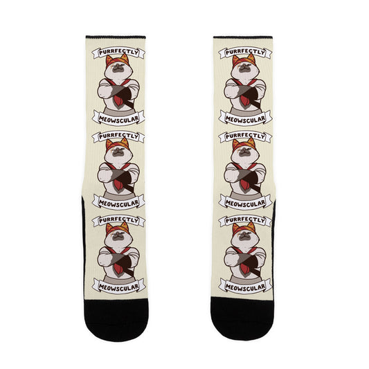 Purrfectly Meowscular Socks