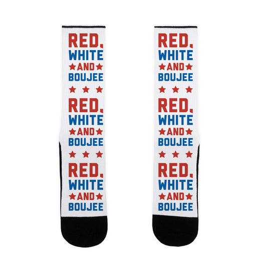 Red White And Boujee Socks