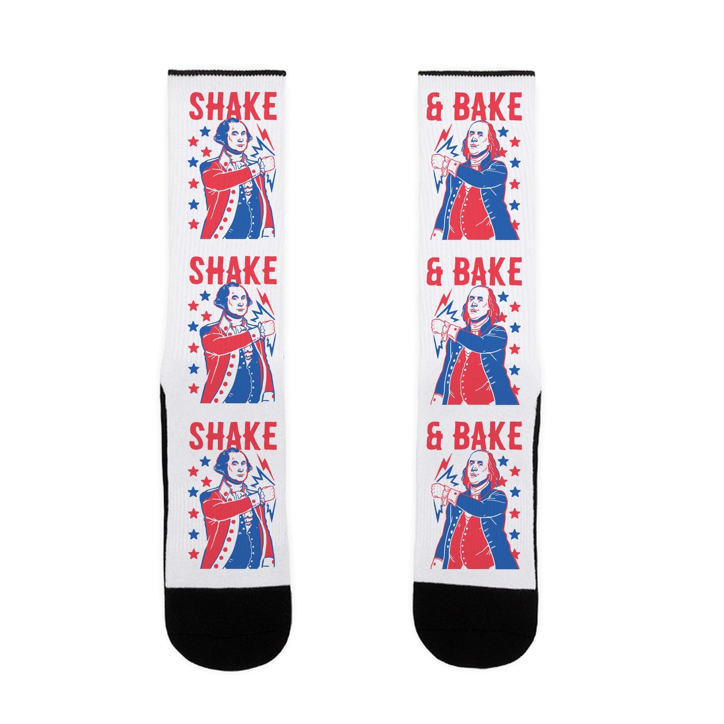 Shake & Bake: George Washington & Benjamin Franklin Socks