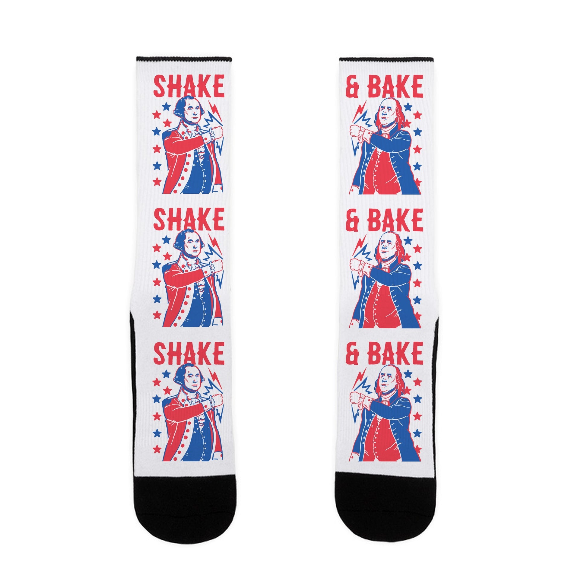 Shake & Bake: George Washington & Benjamin Franklin Socks