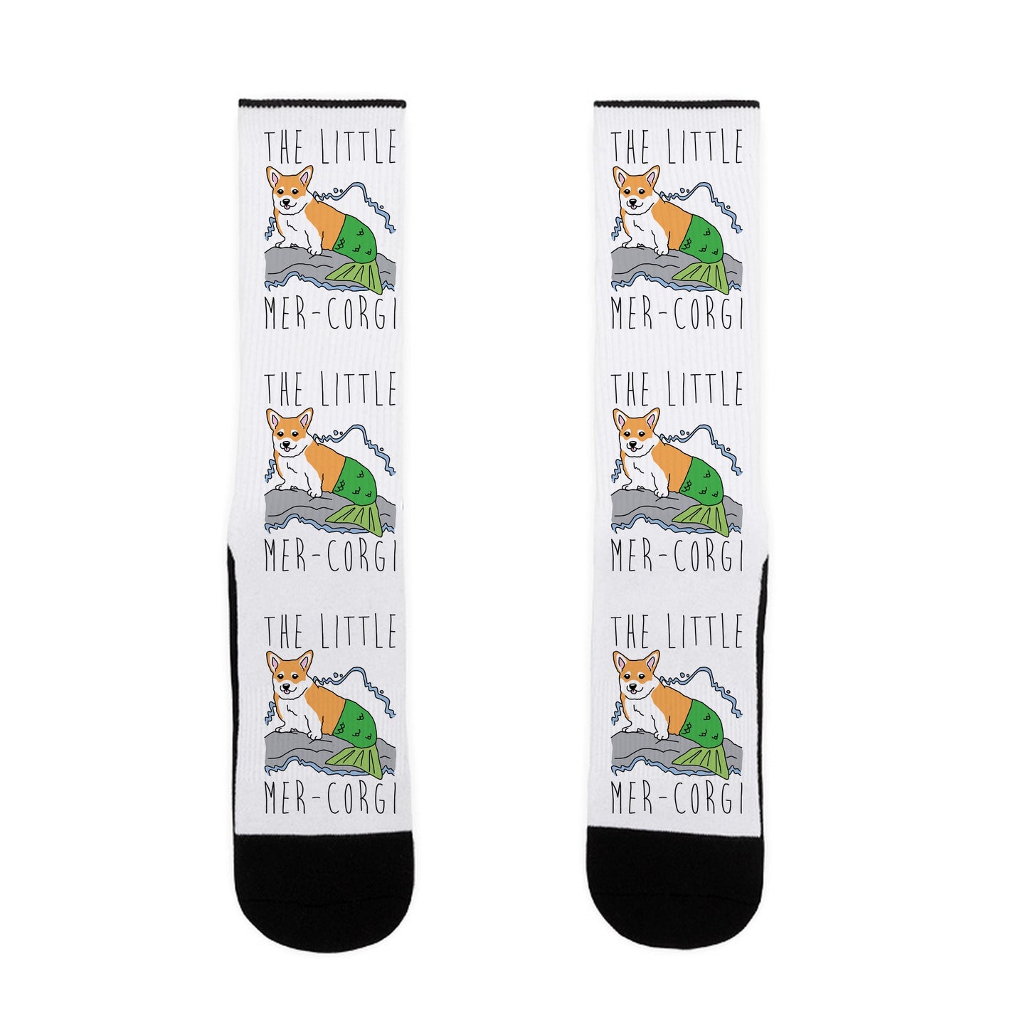 The Little Mer-Corgi Parody Socks