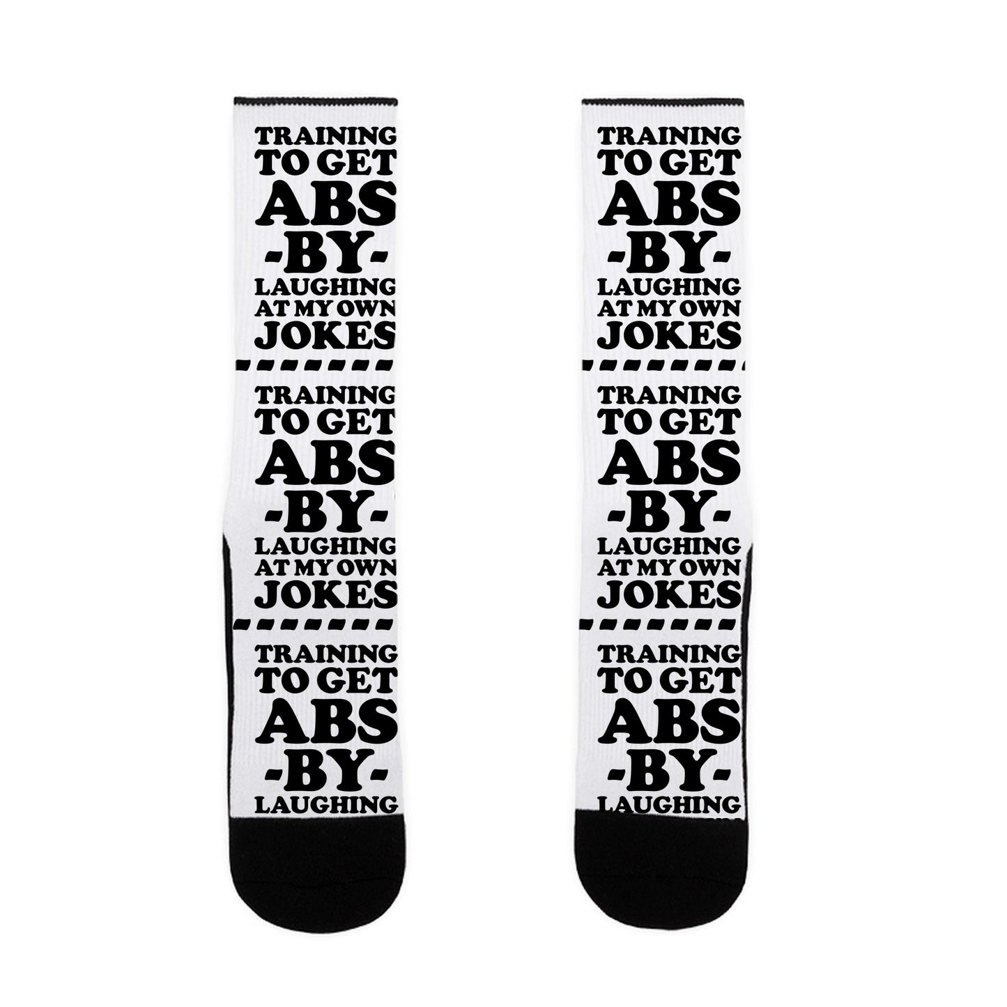 Training To Get Abs By Laughing At My Own Jokes Socks
