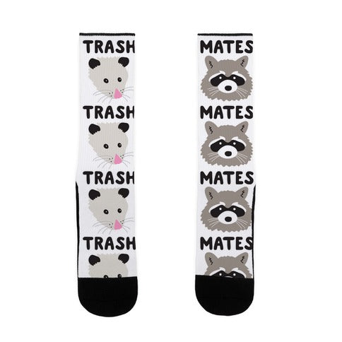 Trash Mates Opossum Raccoon Socks