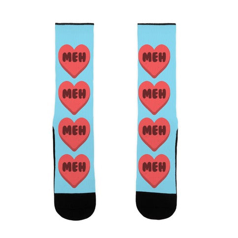 Valentine's Day Heart Meh Socks