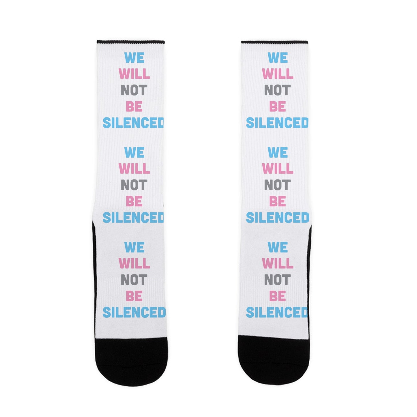 We Will Not Be Silenced Socks