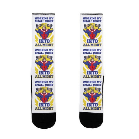 Working My Small Might Into All Might - My Hero Academia Socks