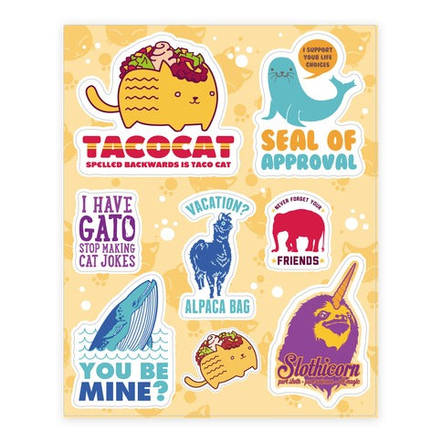Animal Pun Sticker Sheet