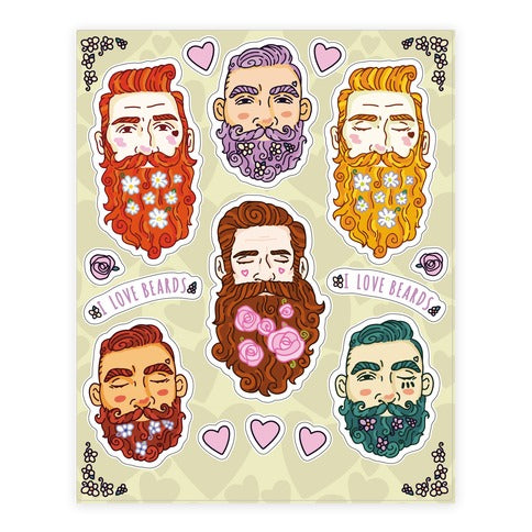Boys With Beards Sheet Sticker Sheet