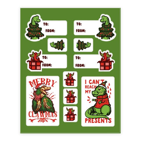 Christmasaurus  Sticker Sheet