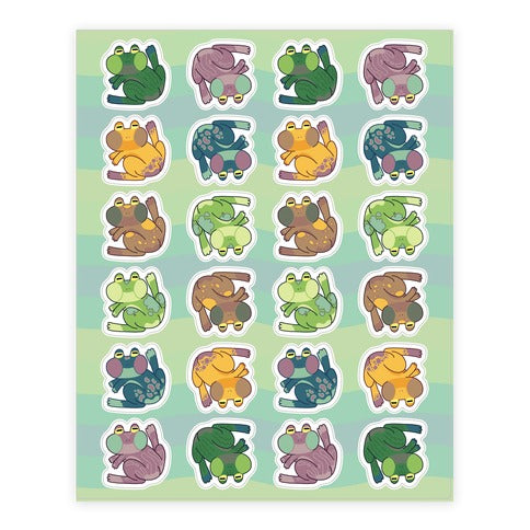 Cool Frogs Sticker Sheet