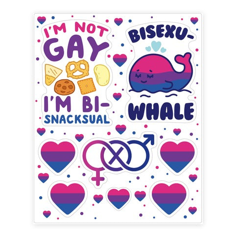 Cute Bisexual Sticker Sheet