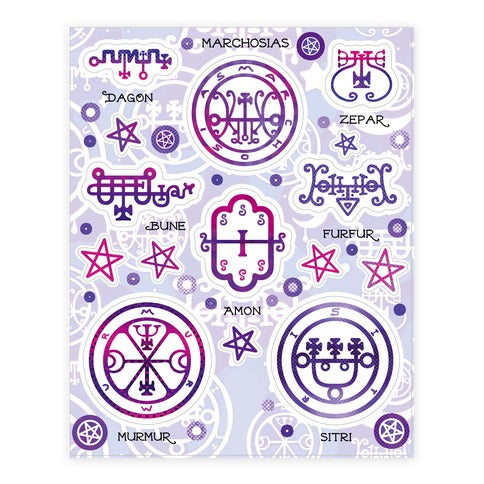 Demon Sigil Sticker Sheet