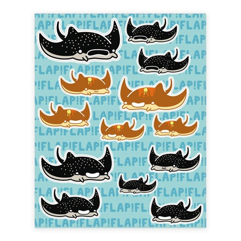 Flap Flap and Sea Pancake  Sticker Sheet