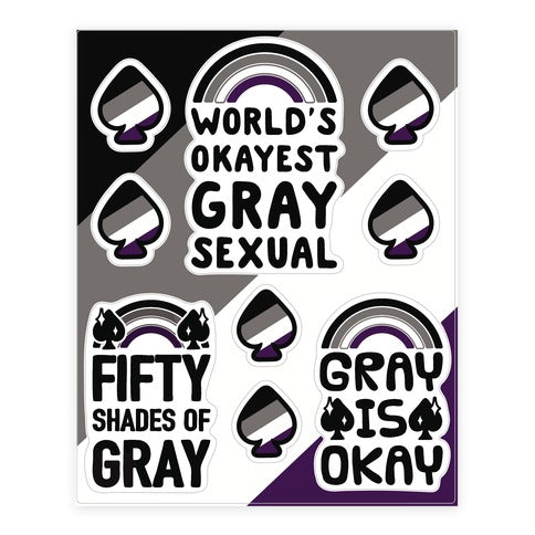 Graysexual Sticker Sheet