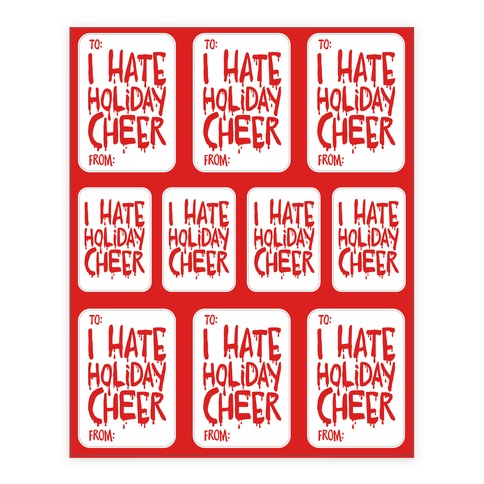 I Hate Holiday Cheer Sticker Sheet