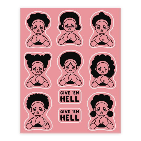 Little Fighter Girl  Sticker Sheet