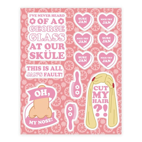 Marcia Brady  Sticker Sheet