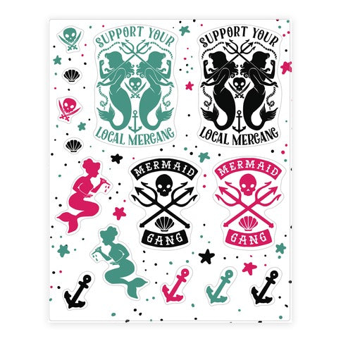 Mermaid Gang  Sticker Sheet