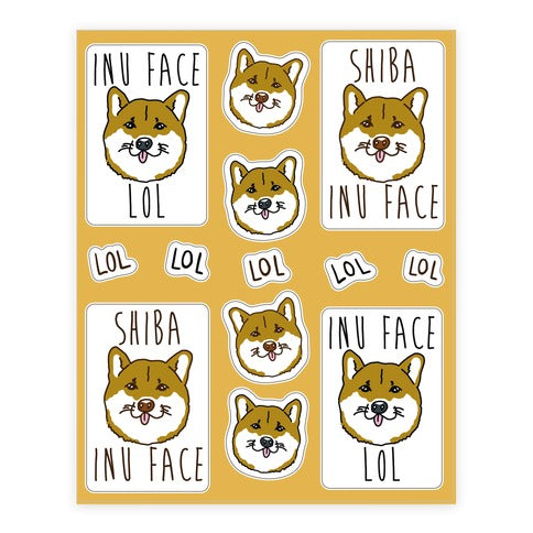 Sassy Shiba Inu Sticker Sheet