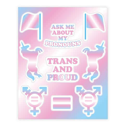 Trans Pride Sticker Sheet