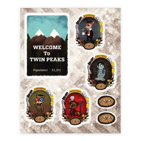 Twin Peaks  Sticker Sheet
