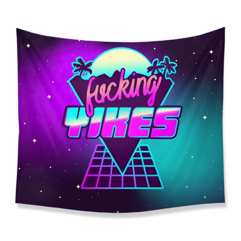 Fucking YIKES Retro Wave Tapestry