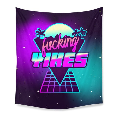 Fucking YIKES Retro Wave Tapestry