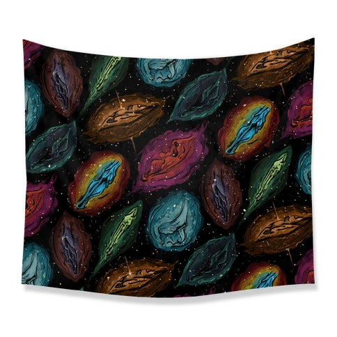 Cosmic Vulva Pattern Tapestry