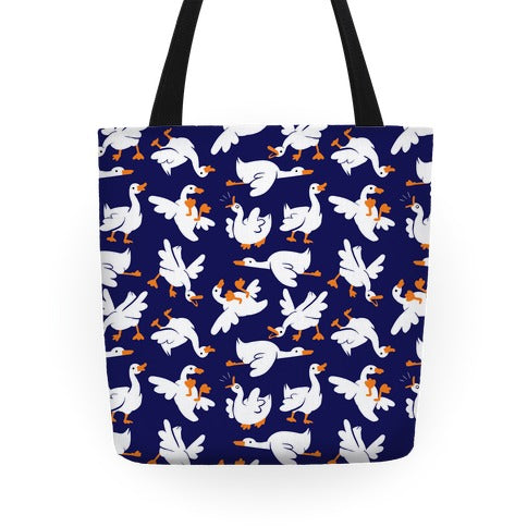 Goose Pattern Tote Bag