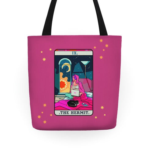 Hermit Tarot Card Tote Bag