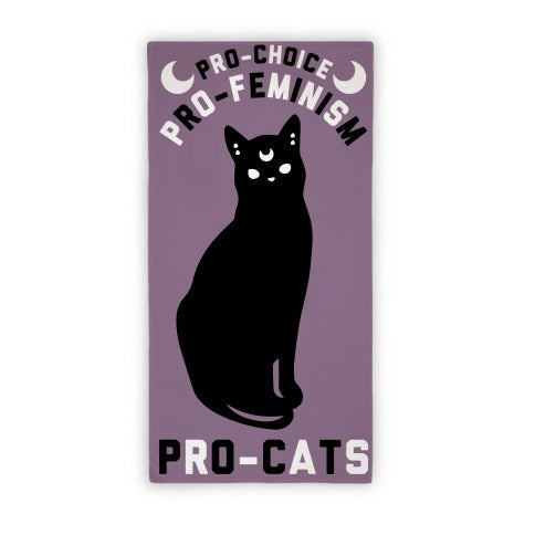 PRO-FEMINISM Pro-Cats Towel