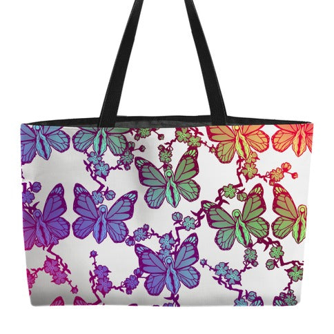 Butterfly Vagina Pattern Weekender Tote
