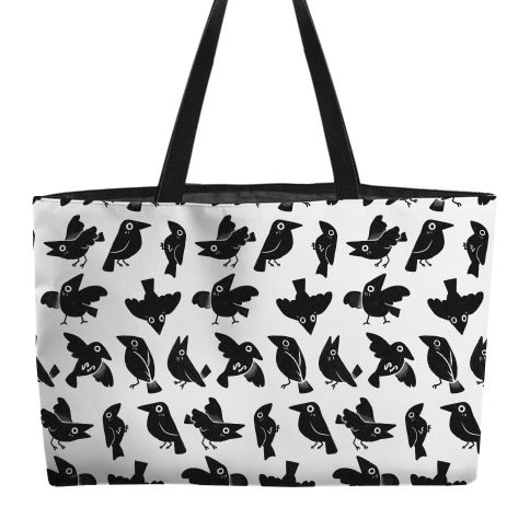 Cute Crow Pattern Weekender Tote