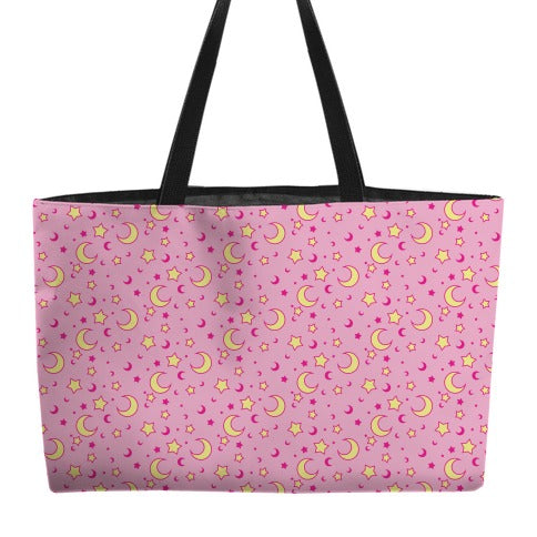 Dreamy Pastel Moon And Stars Weekender Tote