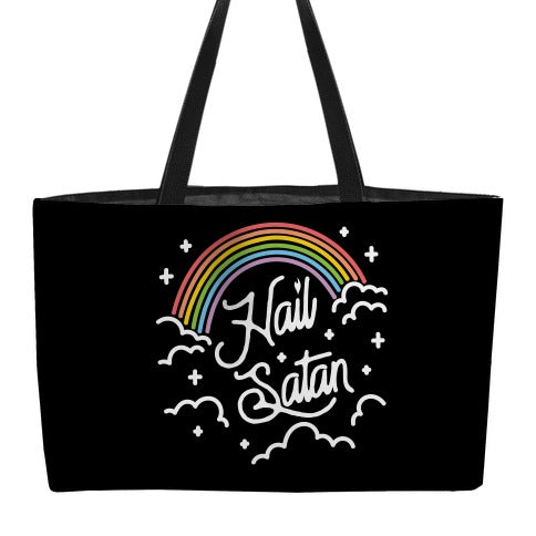 Hail Satan Rainbow Weekender Tote