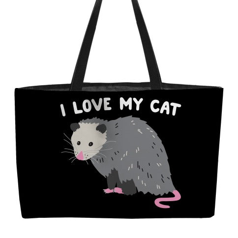 I Love My Cat Opossum Weekender Tote