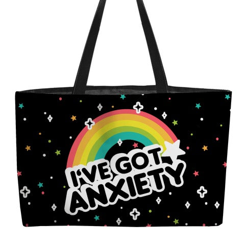 I've Got Anxiety Rainbow Weekender Tote