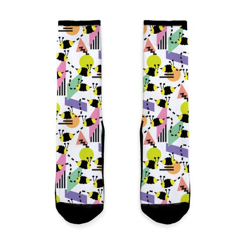 Bee Rad Pattern Socks